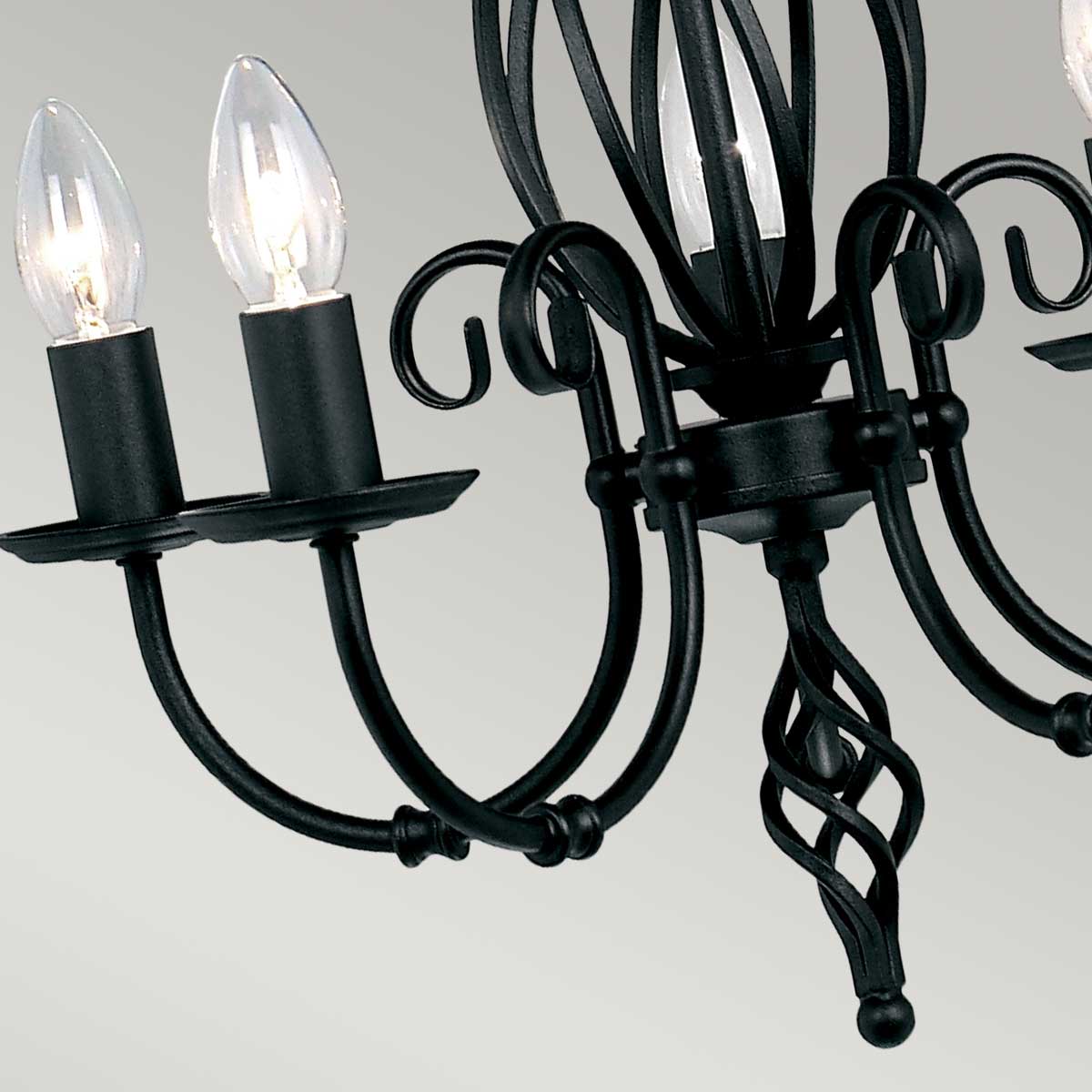 Pendelleuchte Artisan (schwarz) 5x - Elstead Lighting