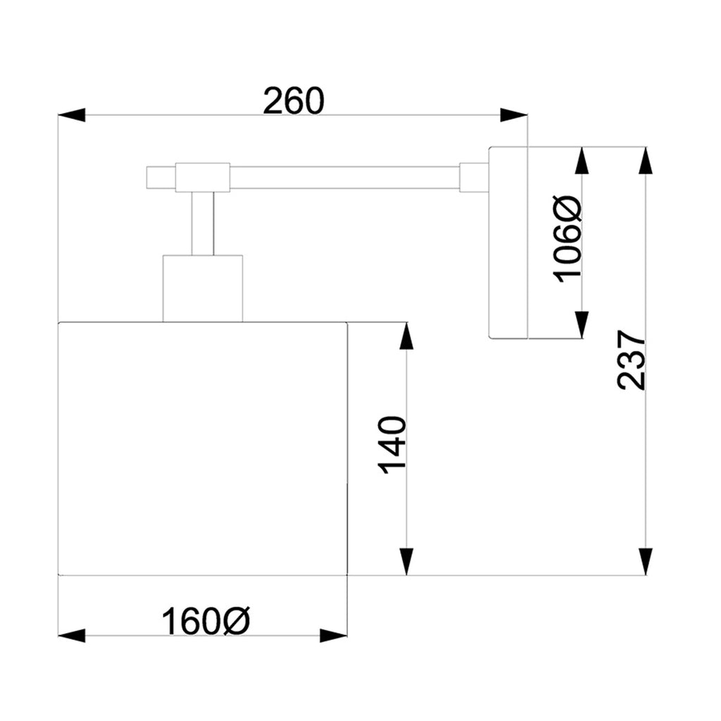 Wandleuchte Balance (schwarz) 1x - Elstead Lighting