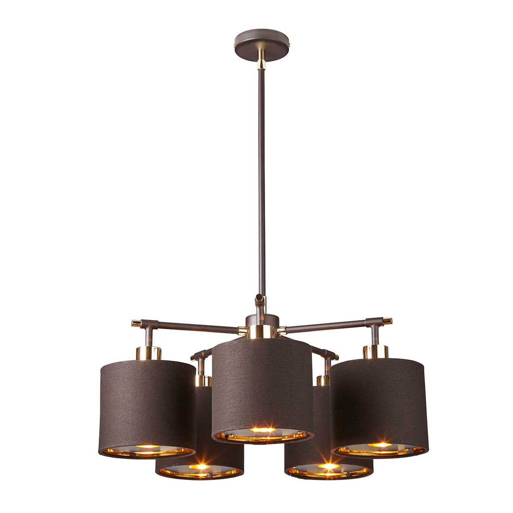 Pendelleuchte Balance (messingfarben) 5x - Elstead Lighting