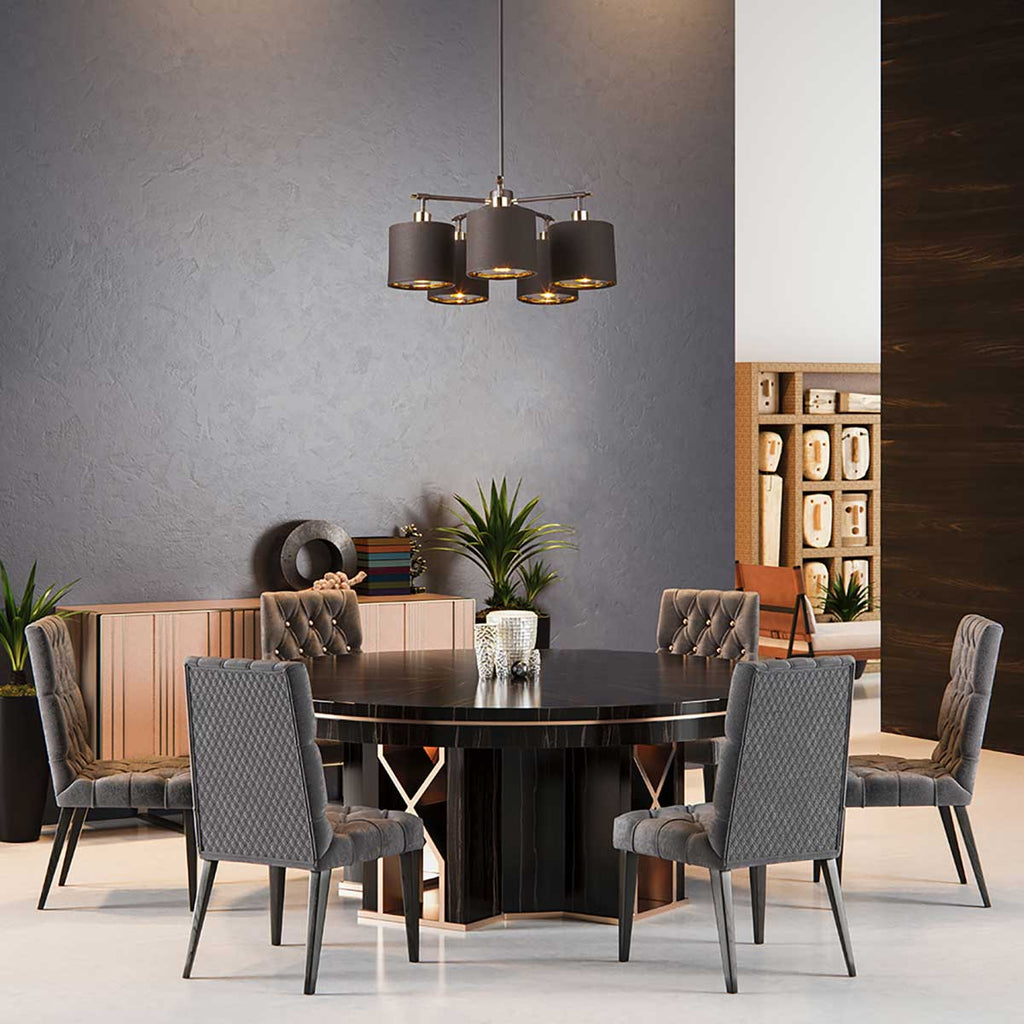 Pendelleuchte Balance (messingfarben) 5x - Elstead Lighting