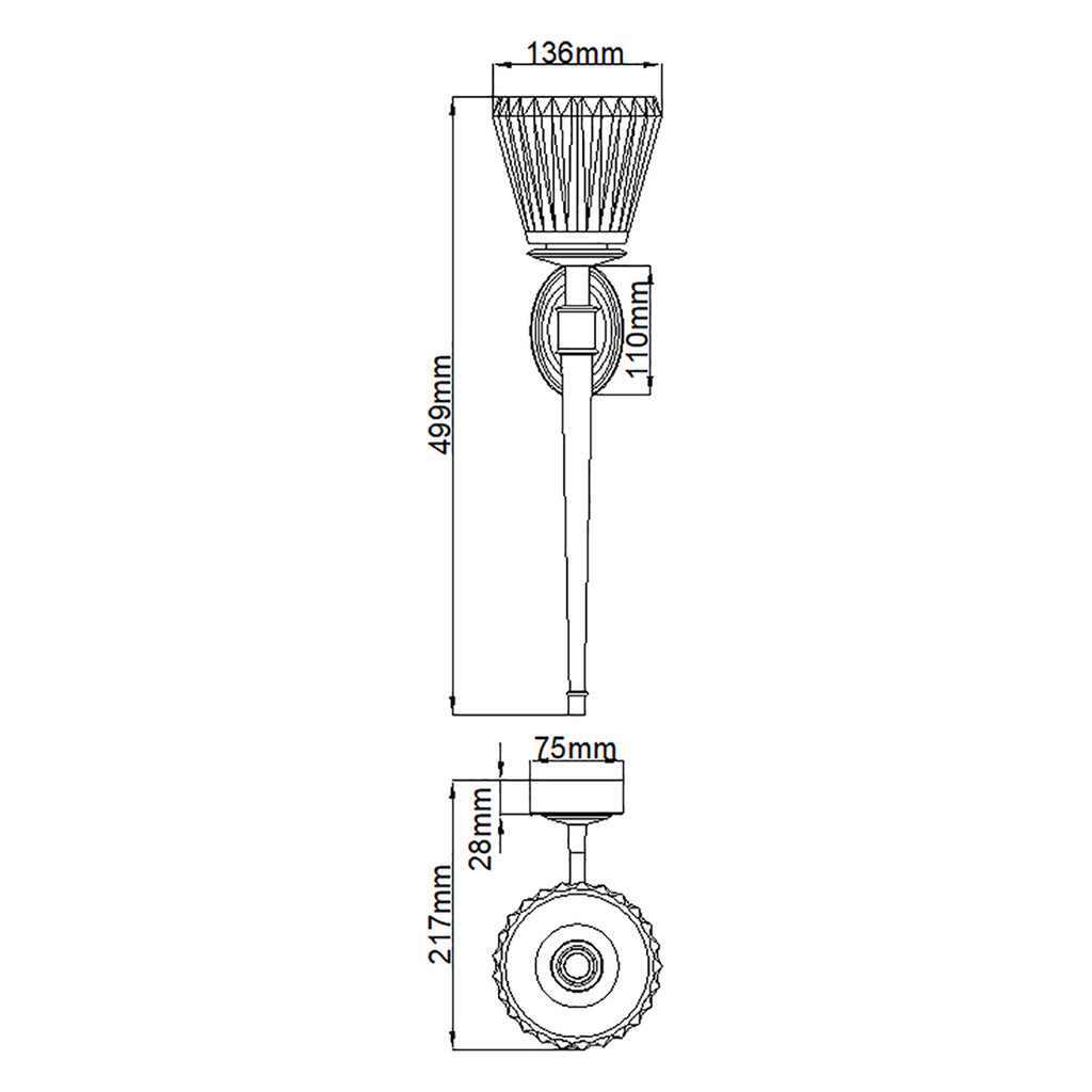 Bad-Wandleuchte Agatha (verchromt) 1x - Elstead Lighting