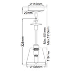 Pendelleuchte Agatha (verchromt) 1x - Elstead Lighting