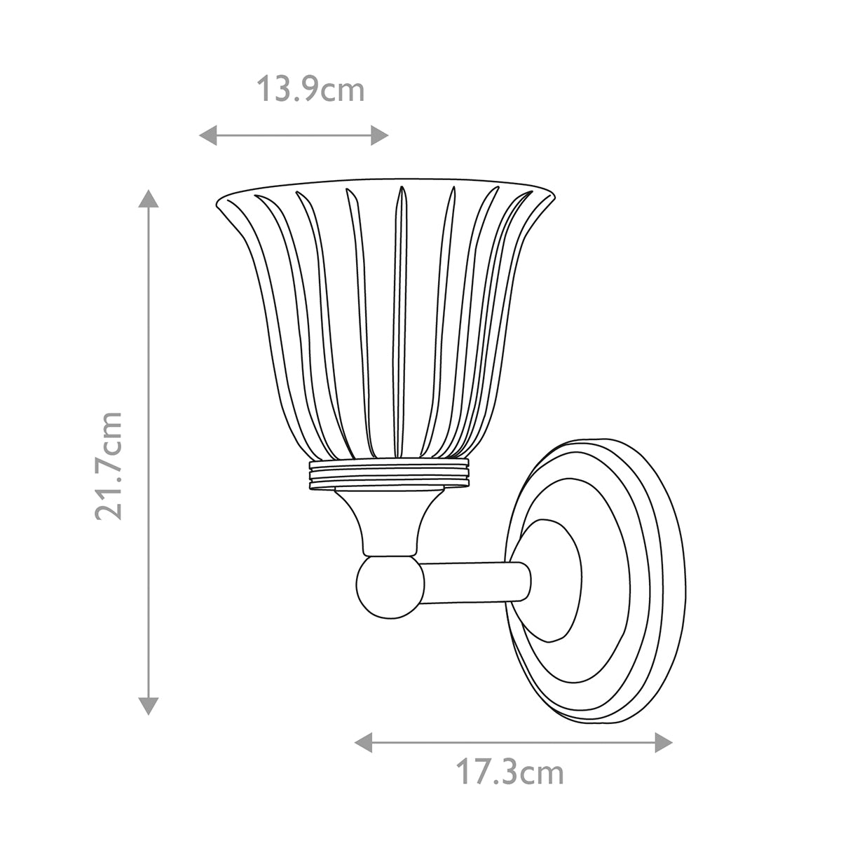 Bad-Wandleuchte Austen (messingfarben) 1x - Elstead Lighting