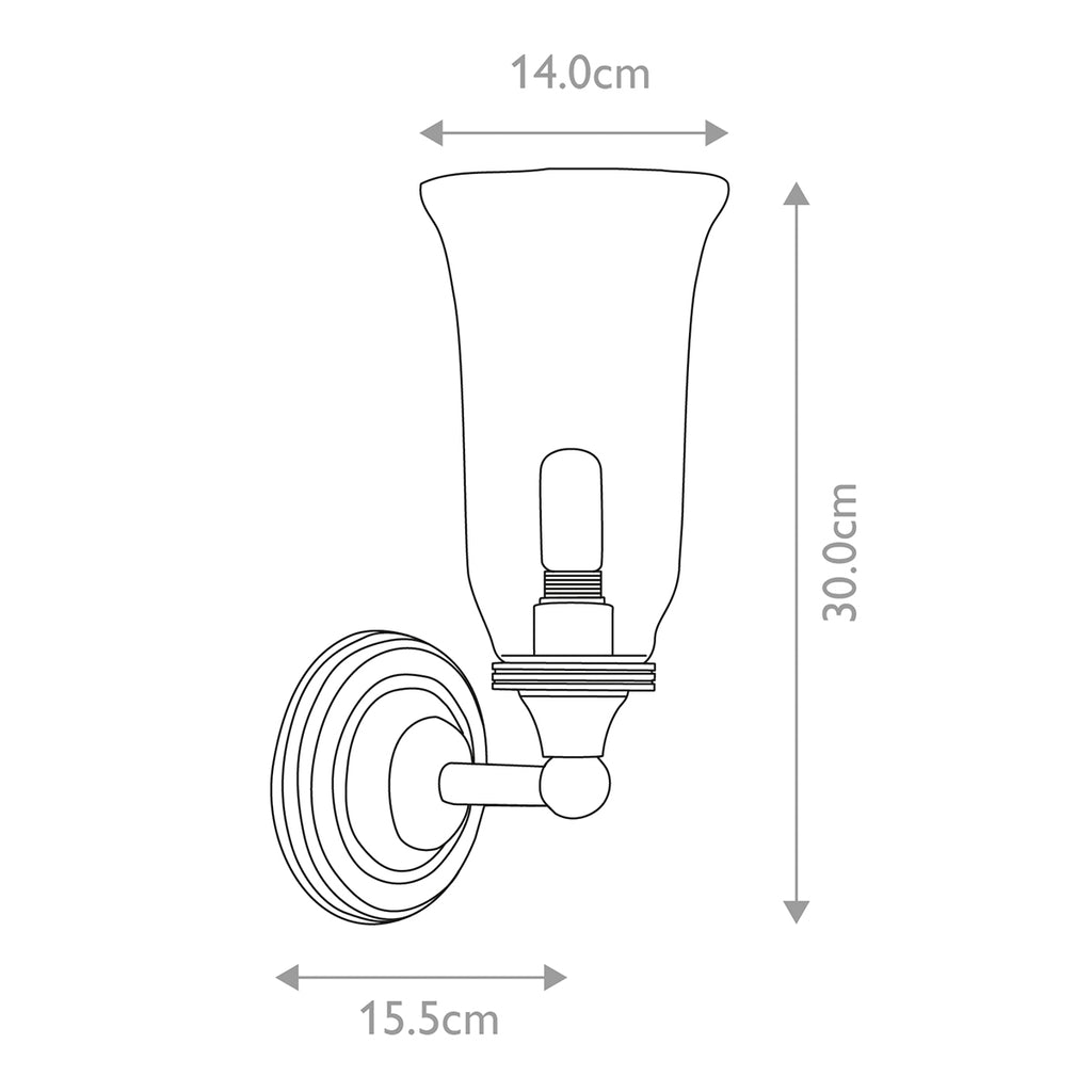 Bad-Wandleuchte Austen (verchromt) 1x - Elstead Lighting