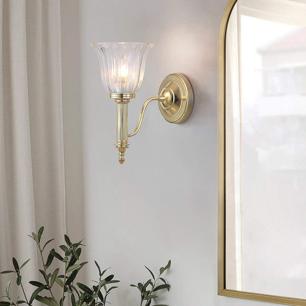 Bad-Wandleuchte Carroll (messingfarben) 1x - Elstead Lighting
