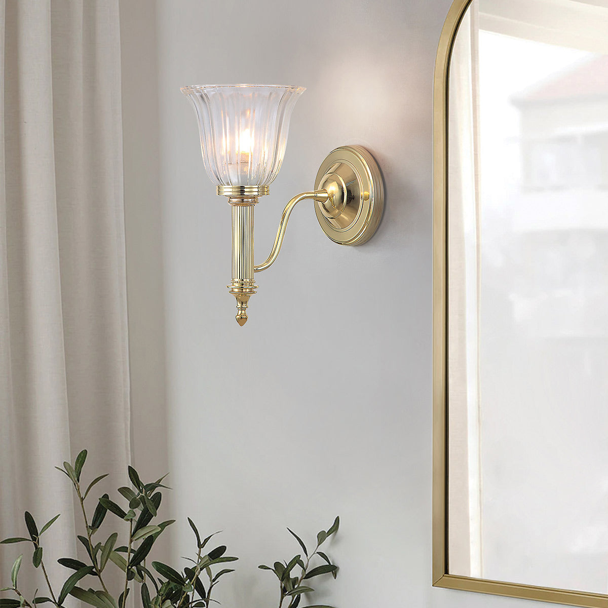 Bad-Wandleuchte Carroll (messingfarben) 1x - Elstead Lighting