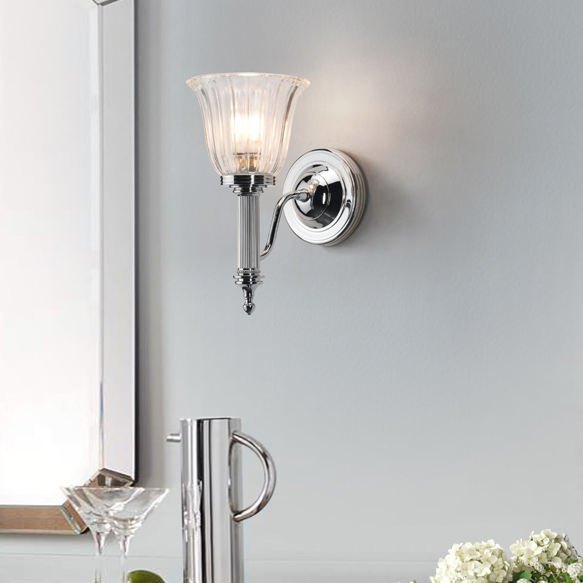 Bad-Wandleuchte Carroll (verchromt) 1x - Elstead Lighting