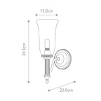 Bad-Wandleuchte Carroll (verchromt) 1x - Elstead Lighting