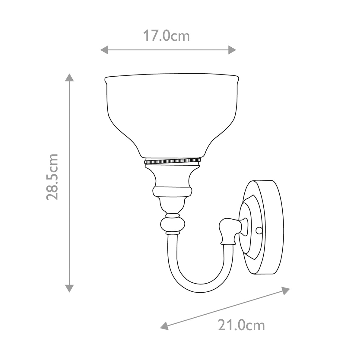 Bad-Wandleuchte Cheadle (verchromt) 1x - Elstead Lighting