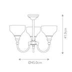 Bad-Deckenleuchte Cheadle (verchromt) 3x - Elstead Lighting