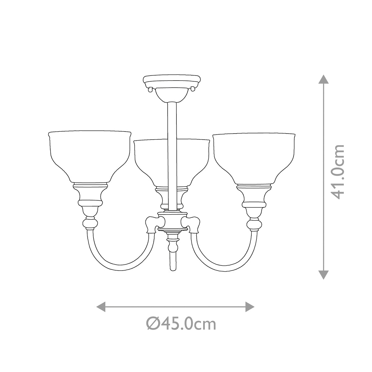 Bad-Deckenleuchte Cheadle (verchromt) 3x - Elstead Lighting
