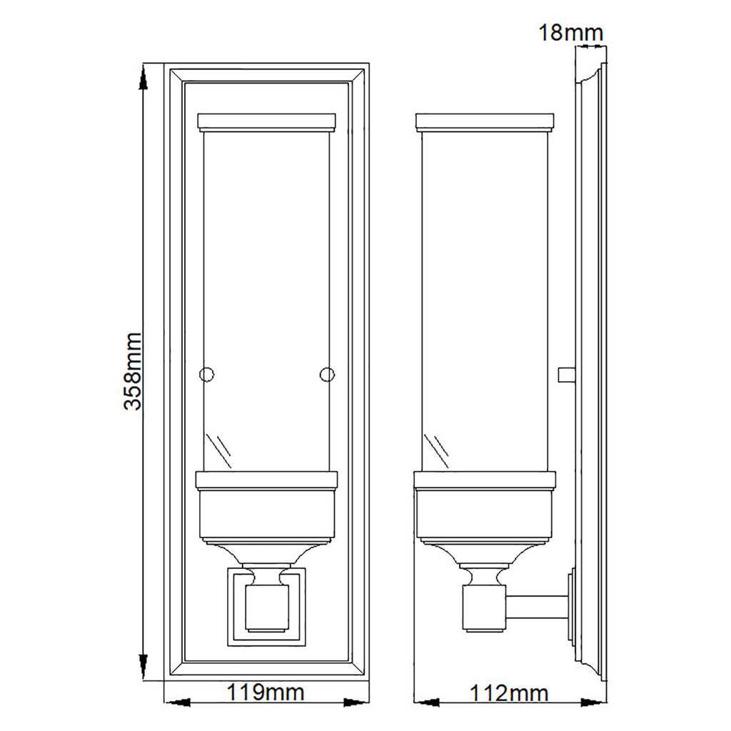 Bad-Wandleuchte Cambridge (verchromt) 1x - Elstead Lighting