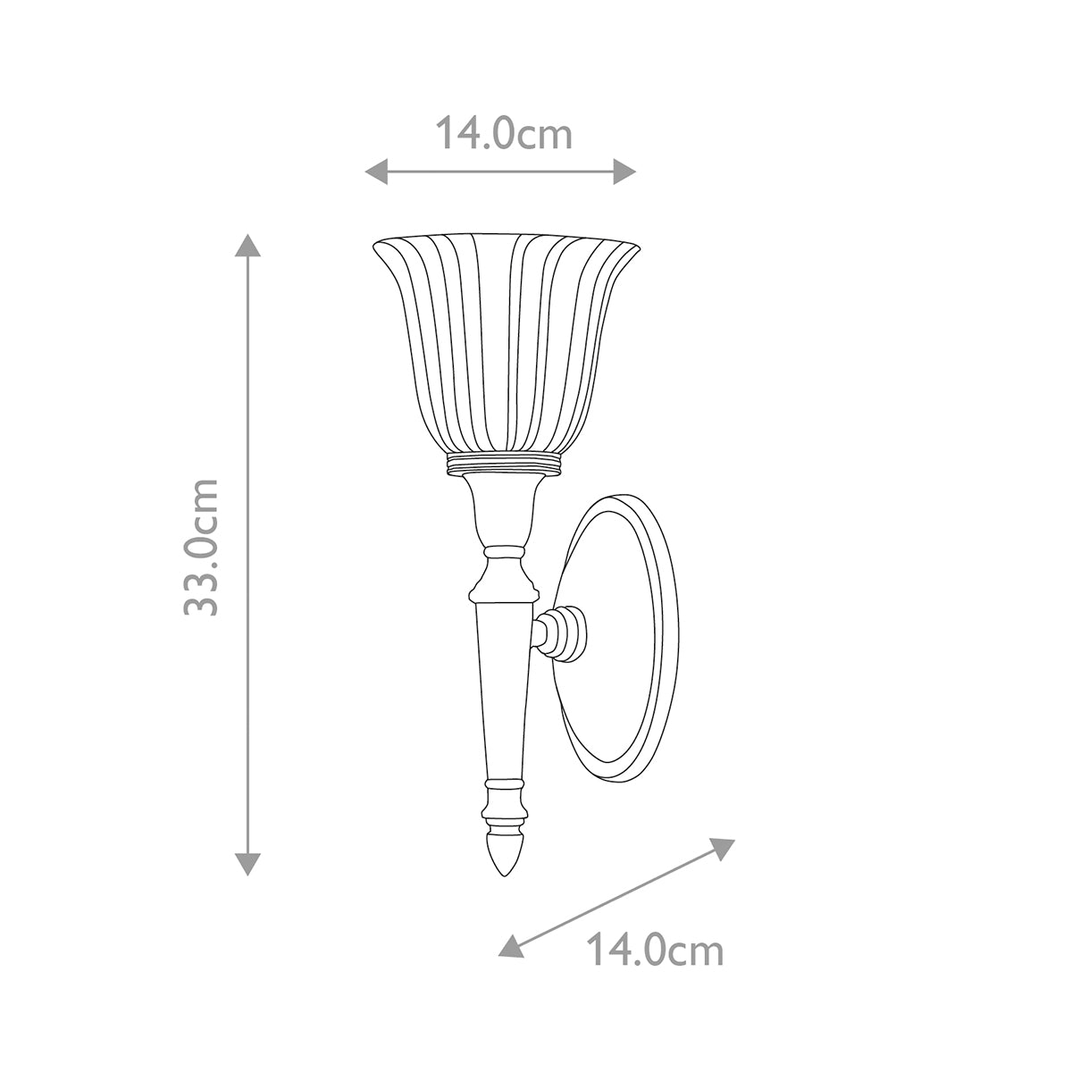 Bad-Wandleuchte Dryden (messingfarben) 1x - Elstead Lighting