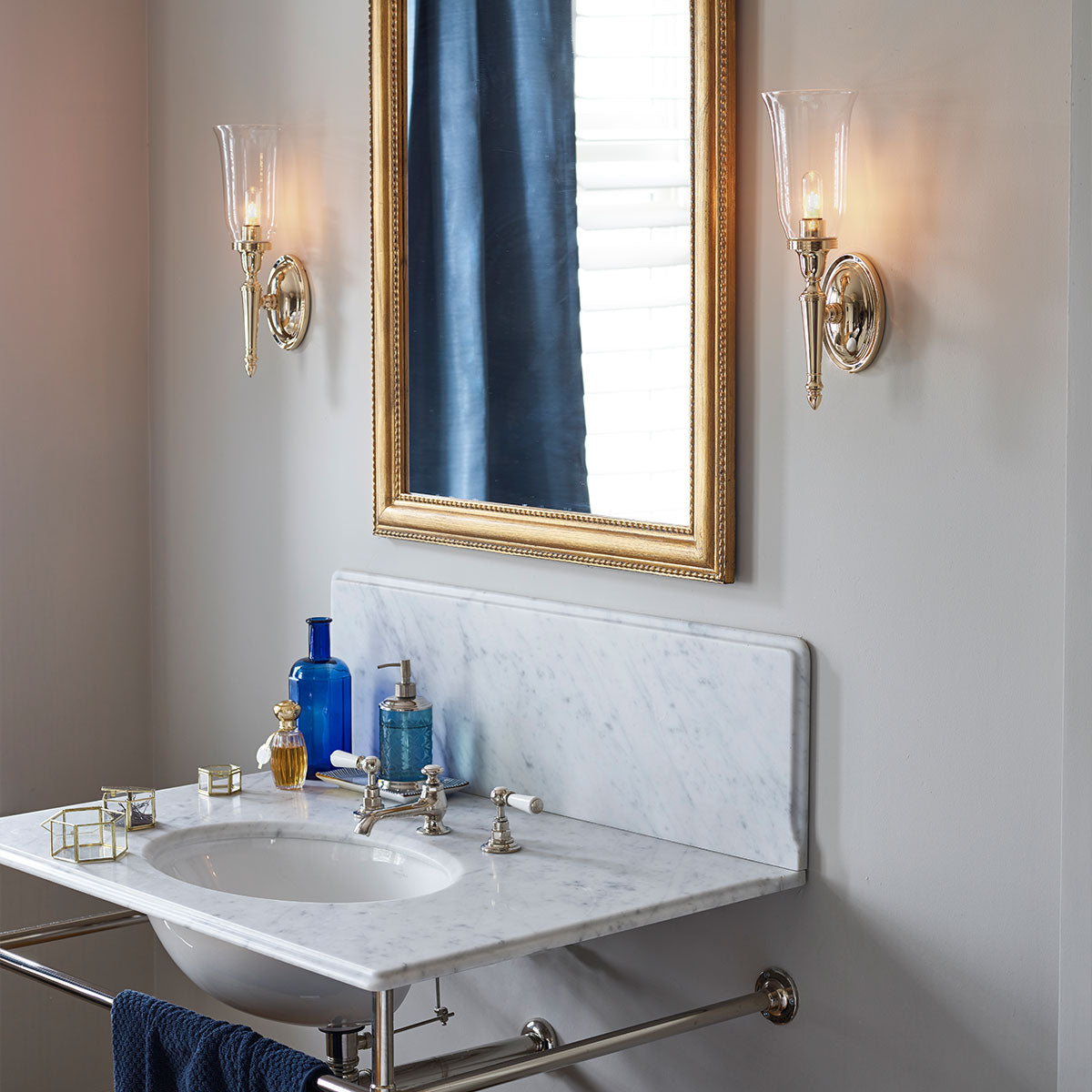 Bad-Wandleuchte Dryden (messingfarben) 1x - Elstead Lighting