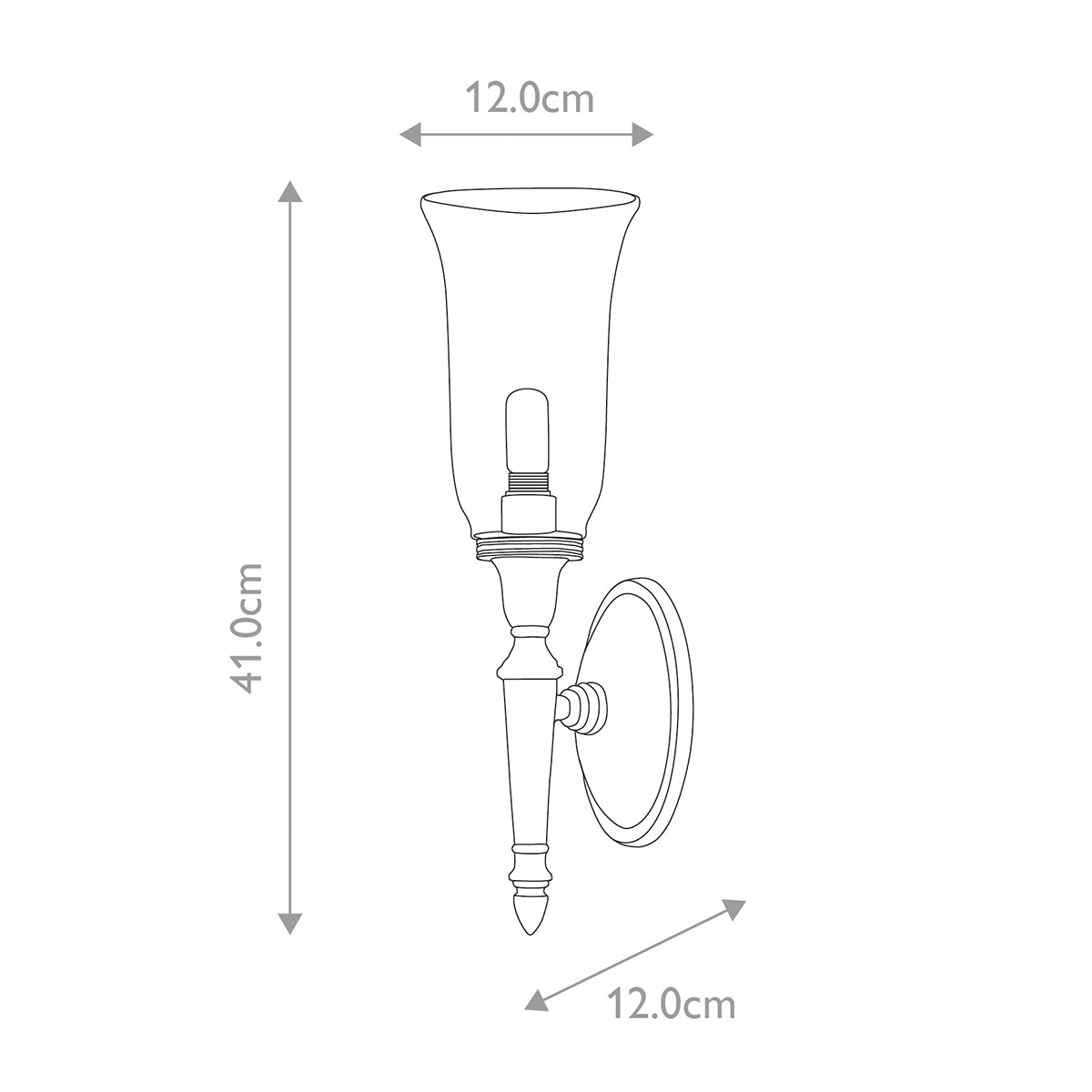 Bad-Wandleuchte Dryden (verchromt) 1x - Elstead Lighting