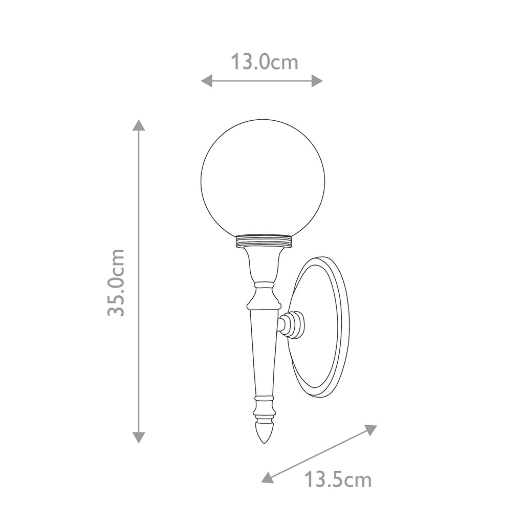 Bad-Wandleuchte Dryden (verchromt) 1x - Elstead Lighting