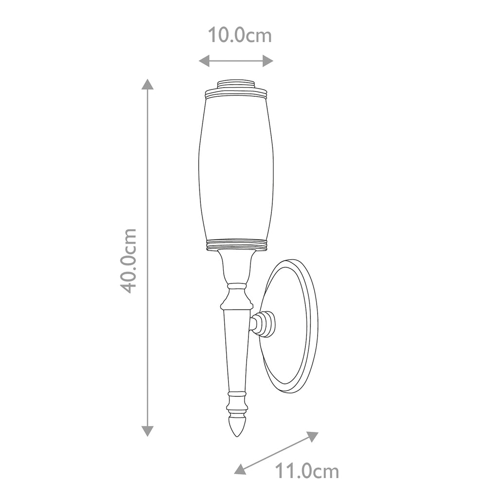 Bad-Wandleuchte Dryden (verchromt) 1x - Elstead Lighting