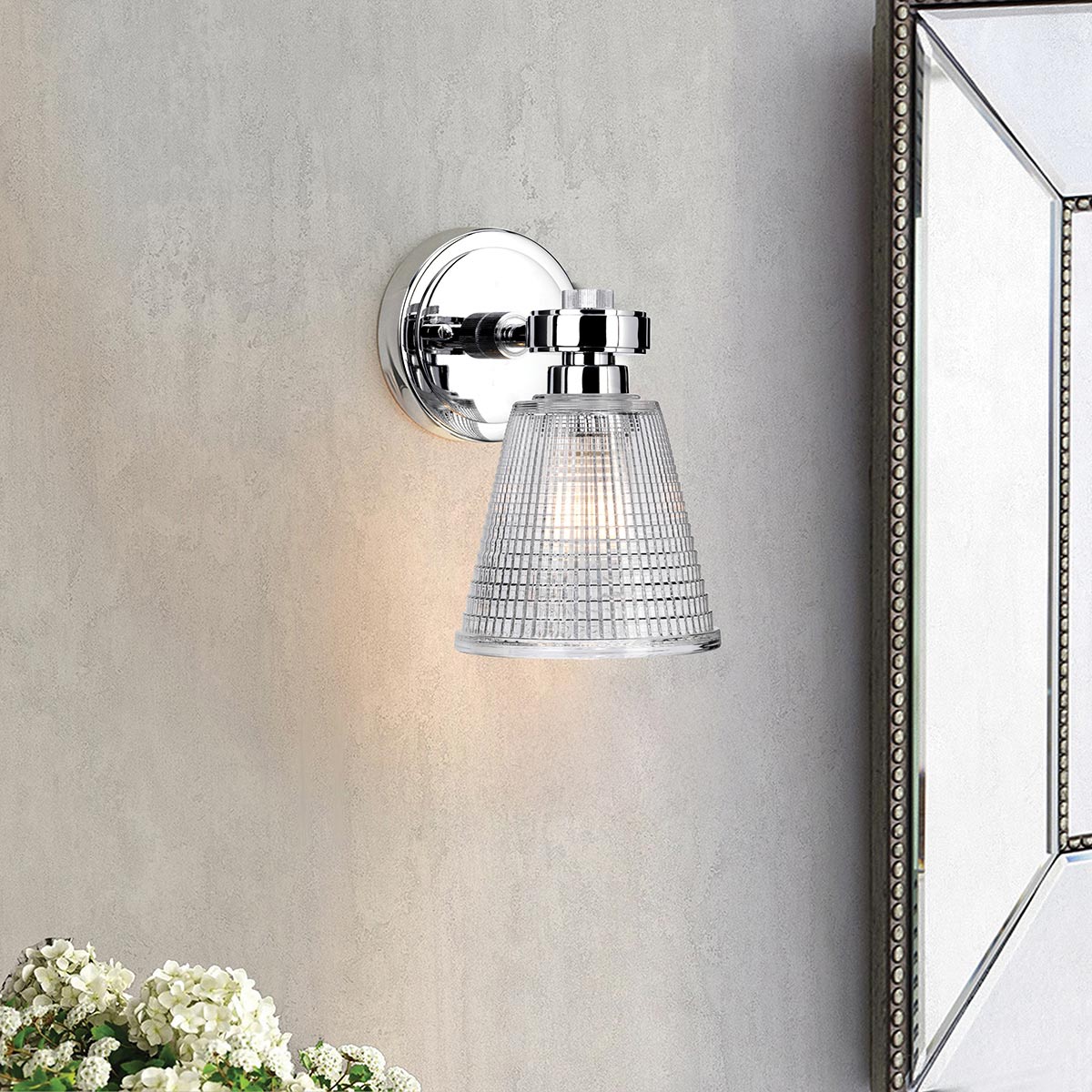 Bad-Wandleuchte Gunnislake (verchromt) 1x - Elstead Lighting