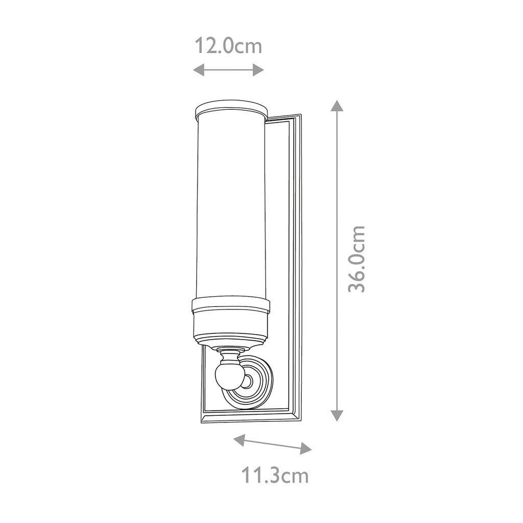 Bad-Wandleuchte Worcester (verchromt) 1x - Elstead Lighting