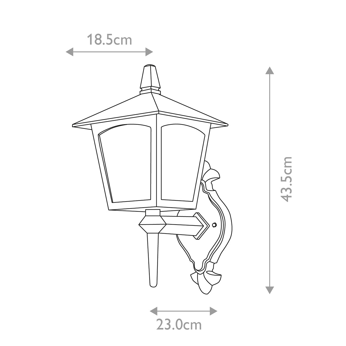 Außen-Wandleuchte York (schwarz) 1x - Elstead Lighting