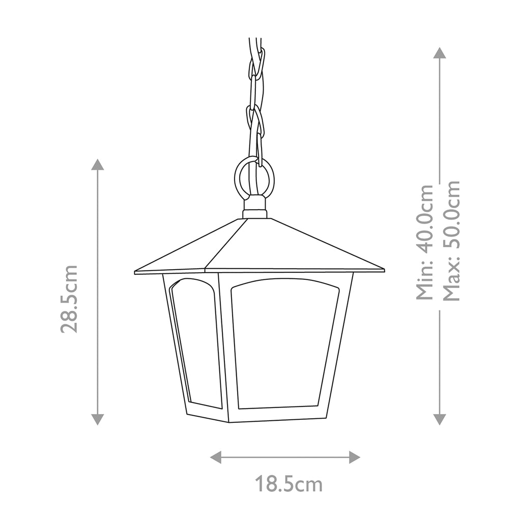 Außen-Pendelleuchte York (schwarz) 1x - Elstead Lighting