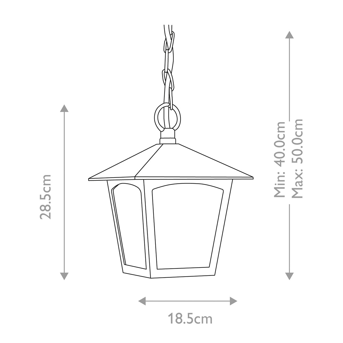 Außen-Pendelleuchte York (schwarz) 1x - Elstead Lighting