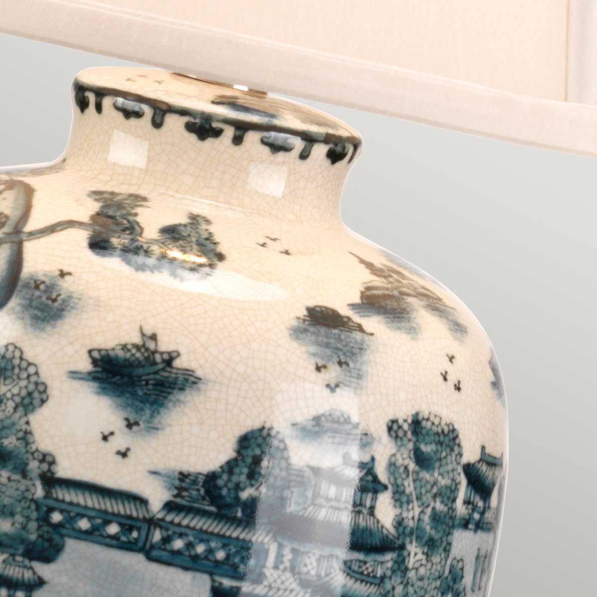 Tischleuchte Blue Traditional (weiß) 1x - Elstead Lighting
