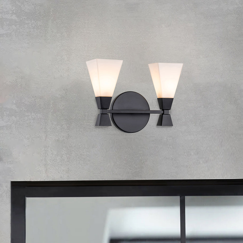 Bad-Wandleuchte Bowtie (schwarz) 2x - Elstead Lighting