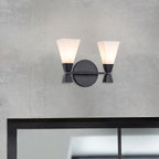Bad-Wandleuchte Bowtie (schwarz) 2x - Elstead Lighting