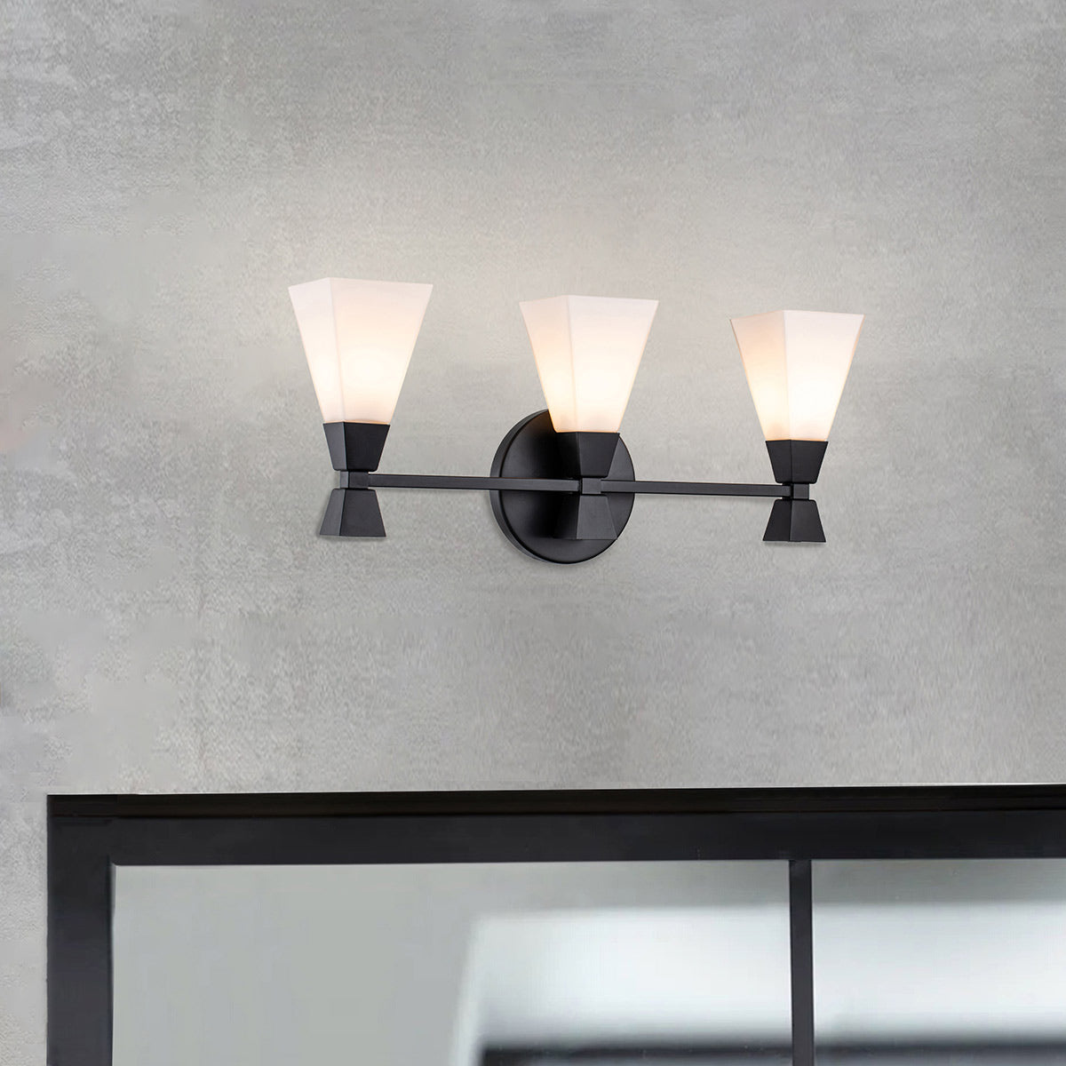 Bad-Wandleuchte Bowtie (schwarz) 3x - Elstead Lighting
