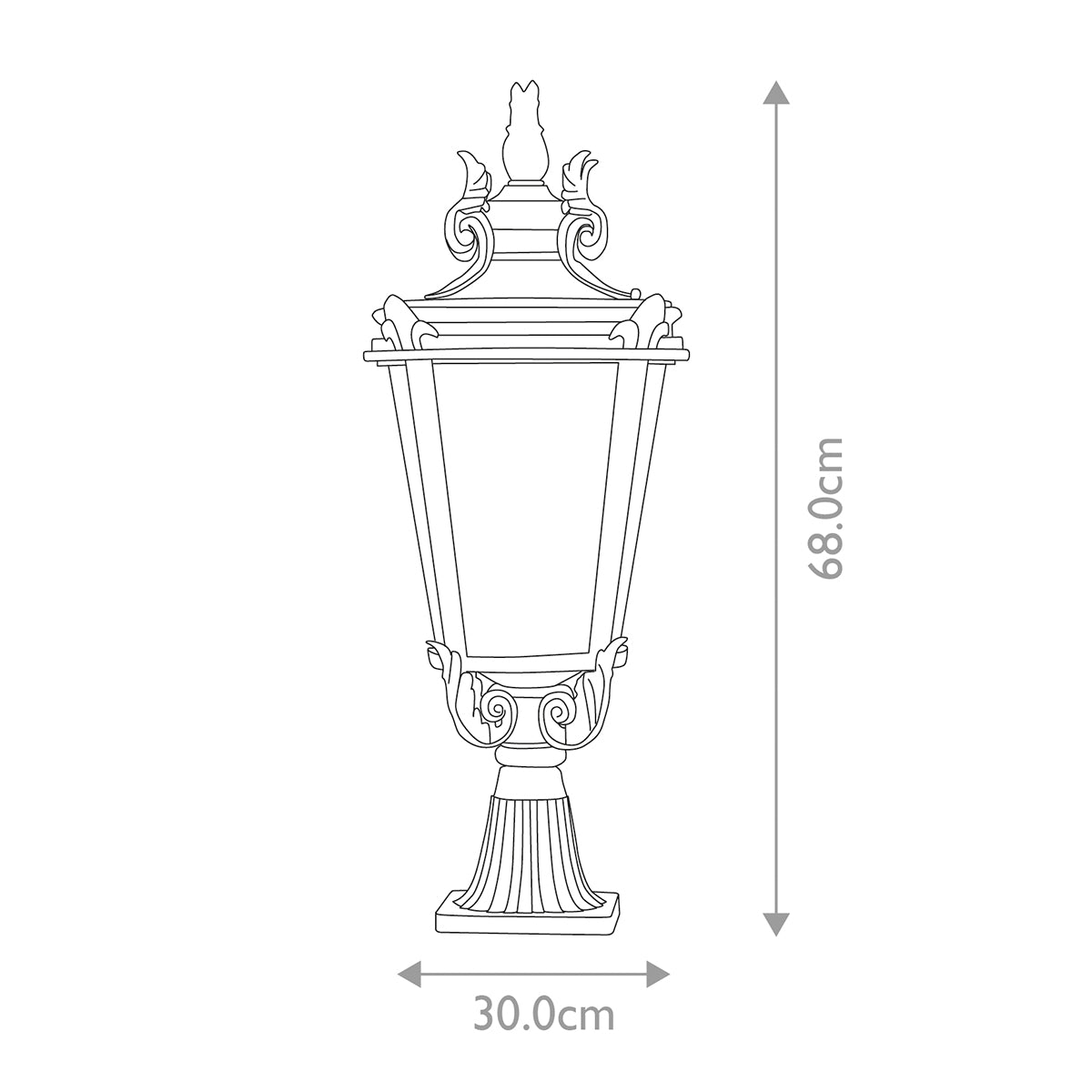 Außen-Sockelleuchte Baltimore (bronzefarben) 1x - Elstead Lighting