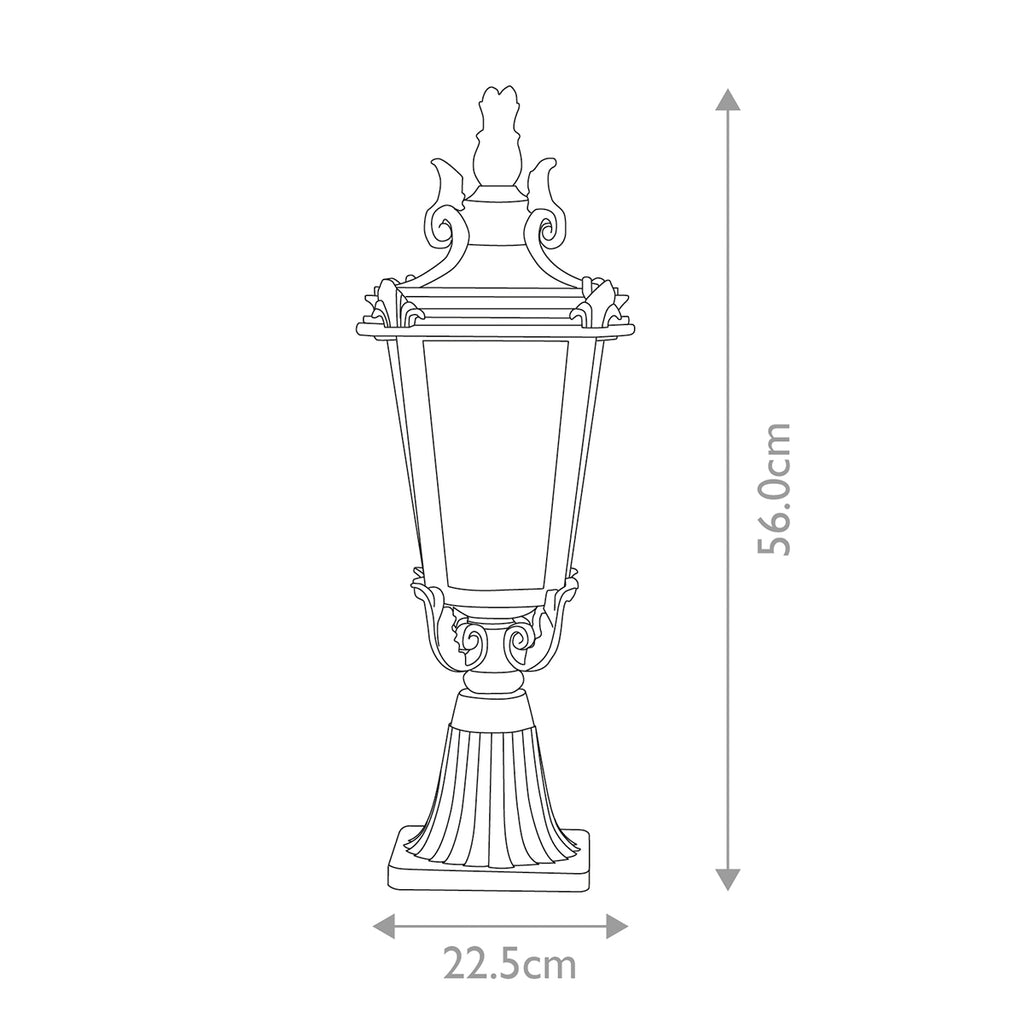 Außen-Sockelleuchte Baltimore (bronzefarben) 1x - Elstead Lighting
