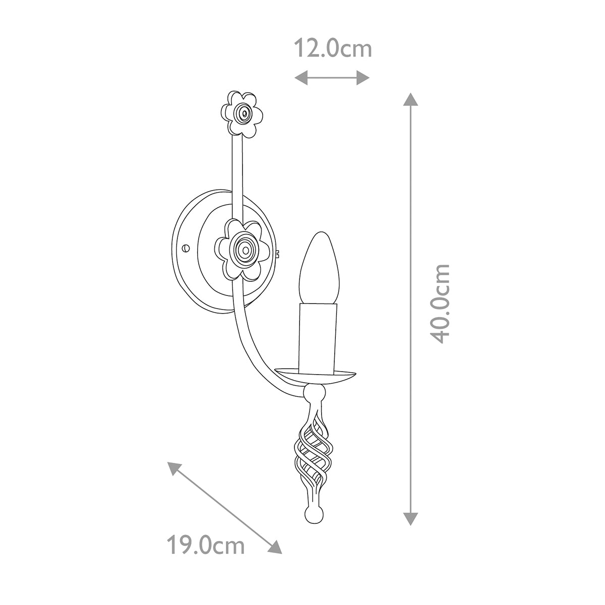 Wandleuchte Belfry (schwarz) 1x - Elstead Lighting