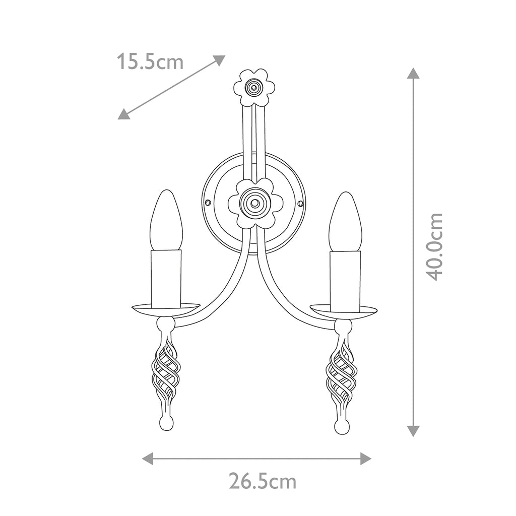Wandleuchte Belfry (schwarz) 2x - Elstead Lighting