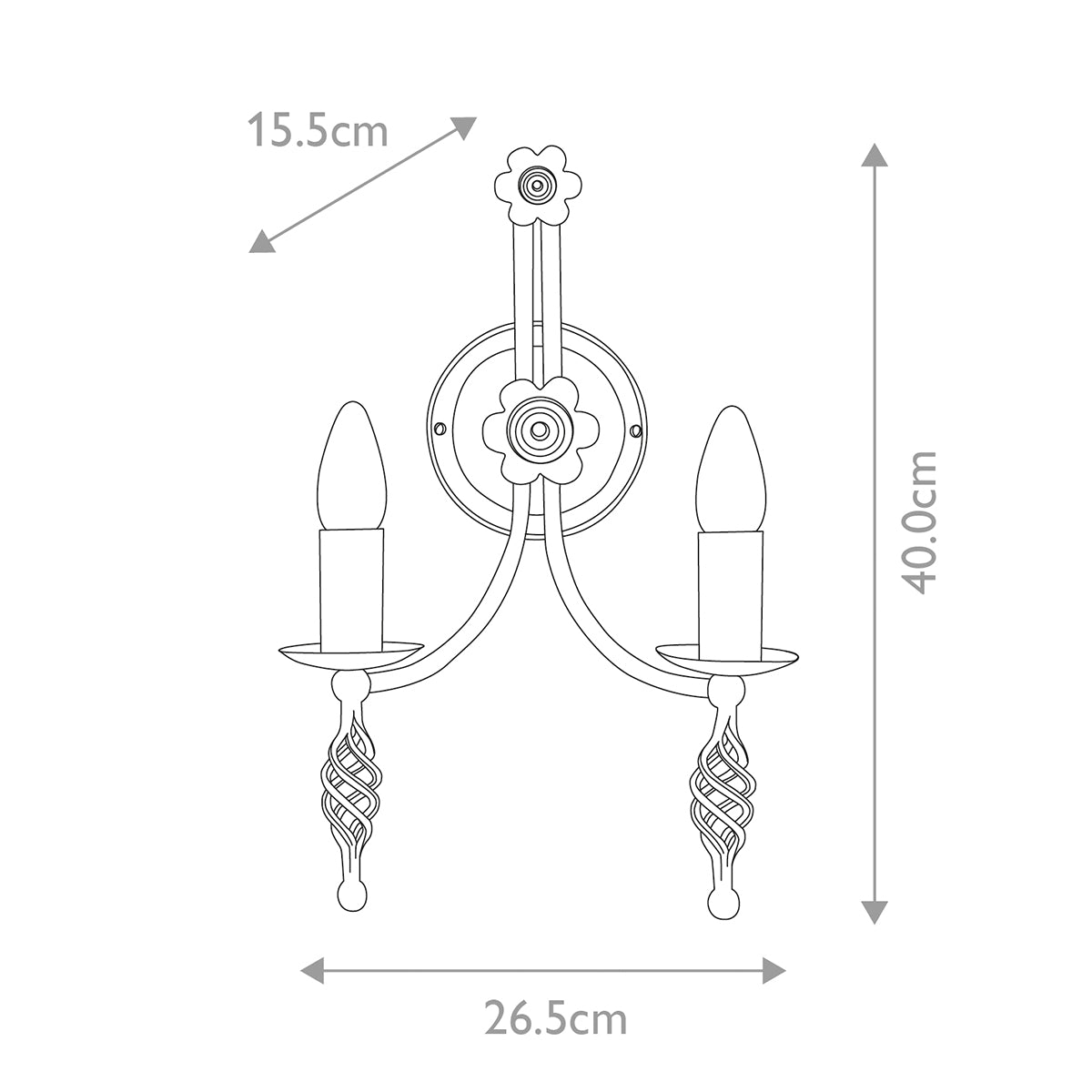 Wandleuchte Belfry (schwarz) 2x - Elstead Lighting