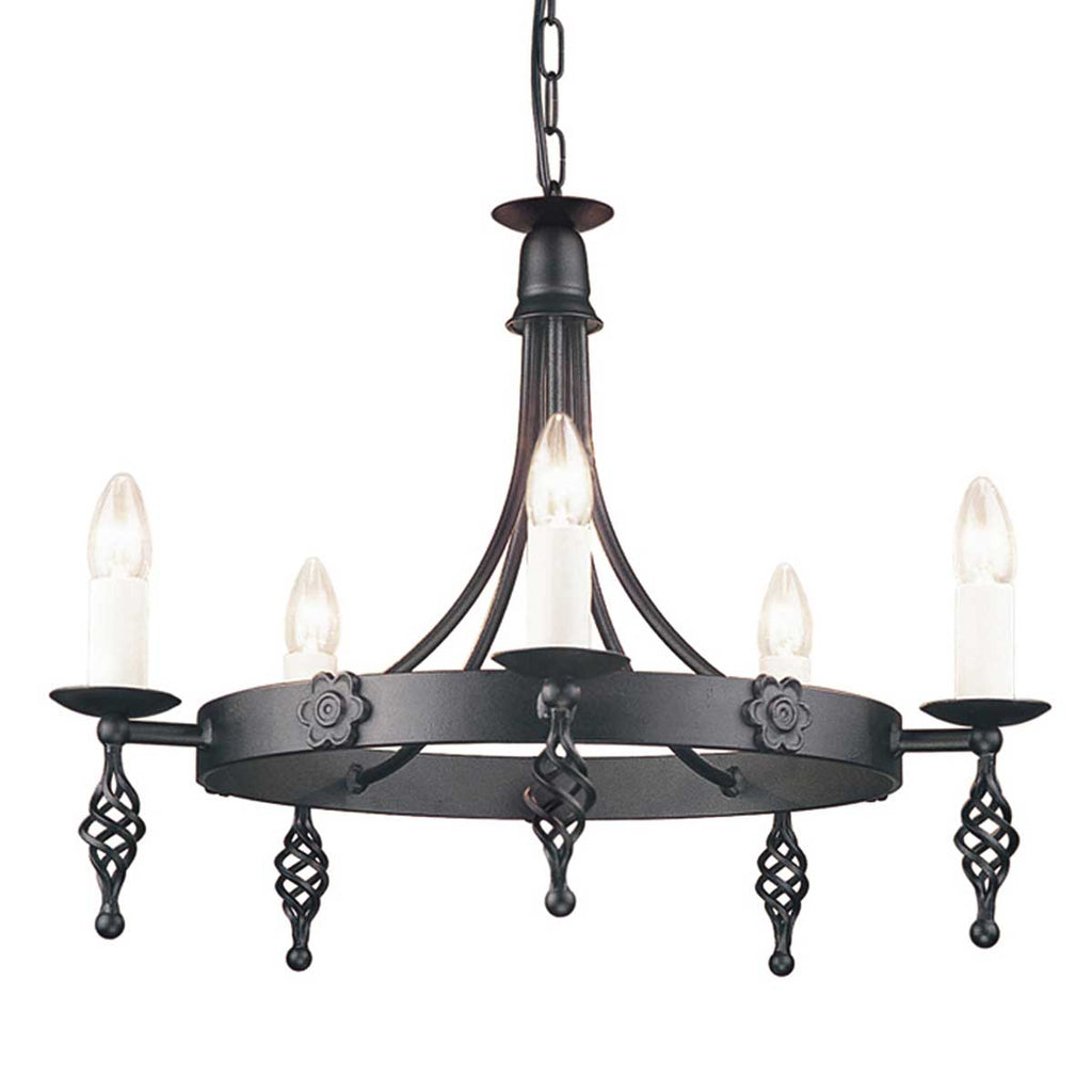 Pendelleuchte Belfry (schwarz) 5x - Elstead Lighting
