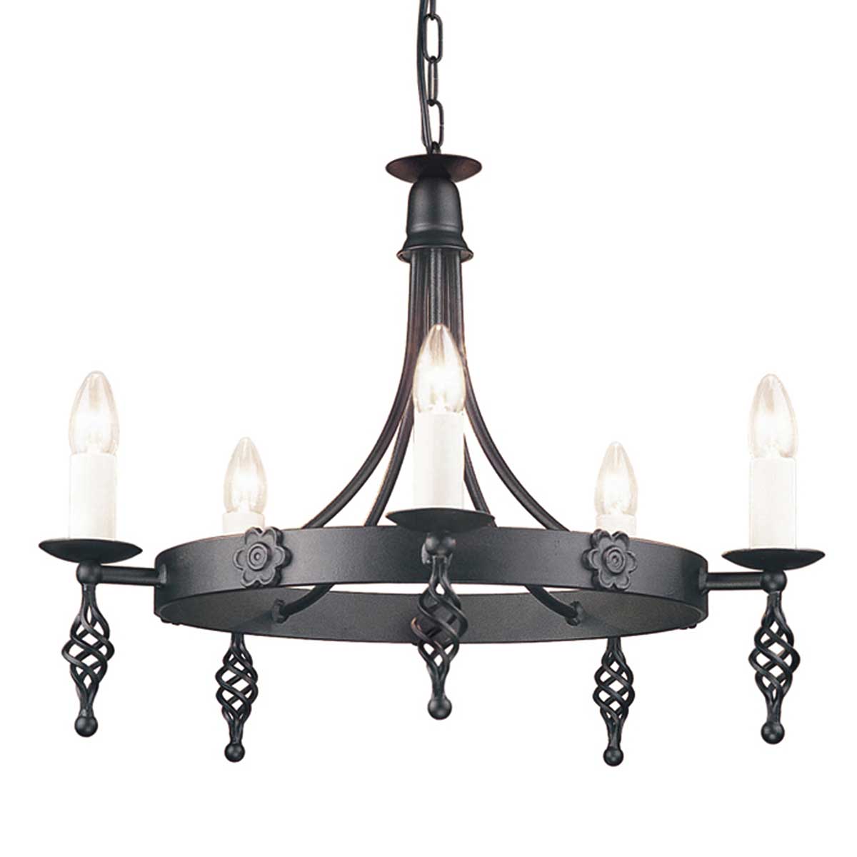 Pendelleuchte Belfry (schwarz) 5x - Elstead Lighting