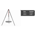 Campinggrill am Dreibein 160cm - Rost aus natürlichem Stahl 50cm
