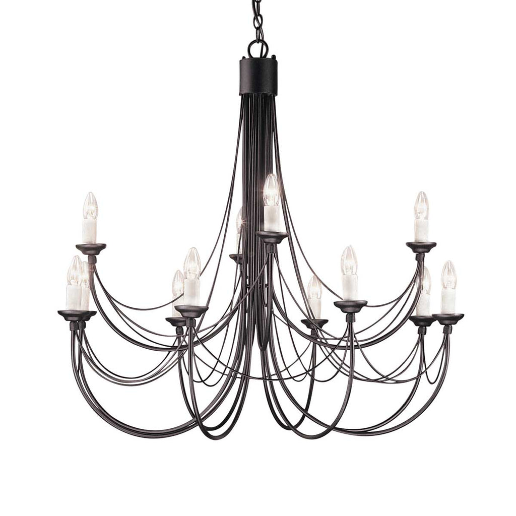 Pendelleuchte Carisbrooke (schwarz) 12x - Elstead Lighting