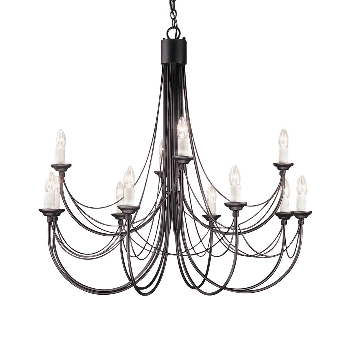 Pendelleuchte Carisbrooke (schwarz) 12x - Elstead Lighting