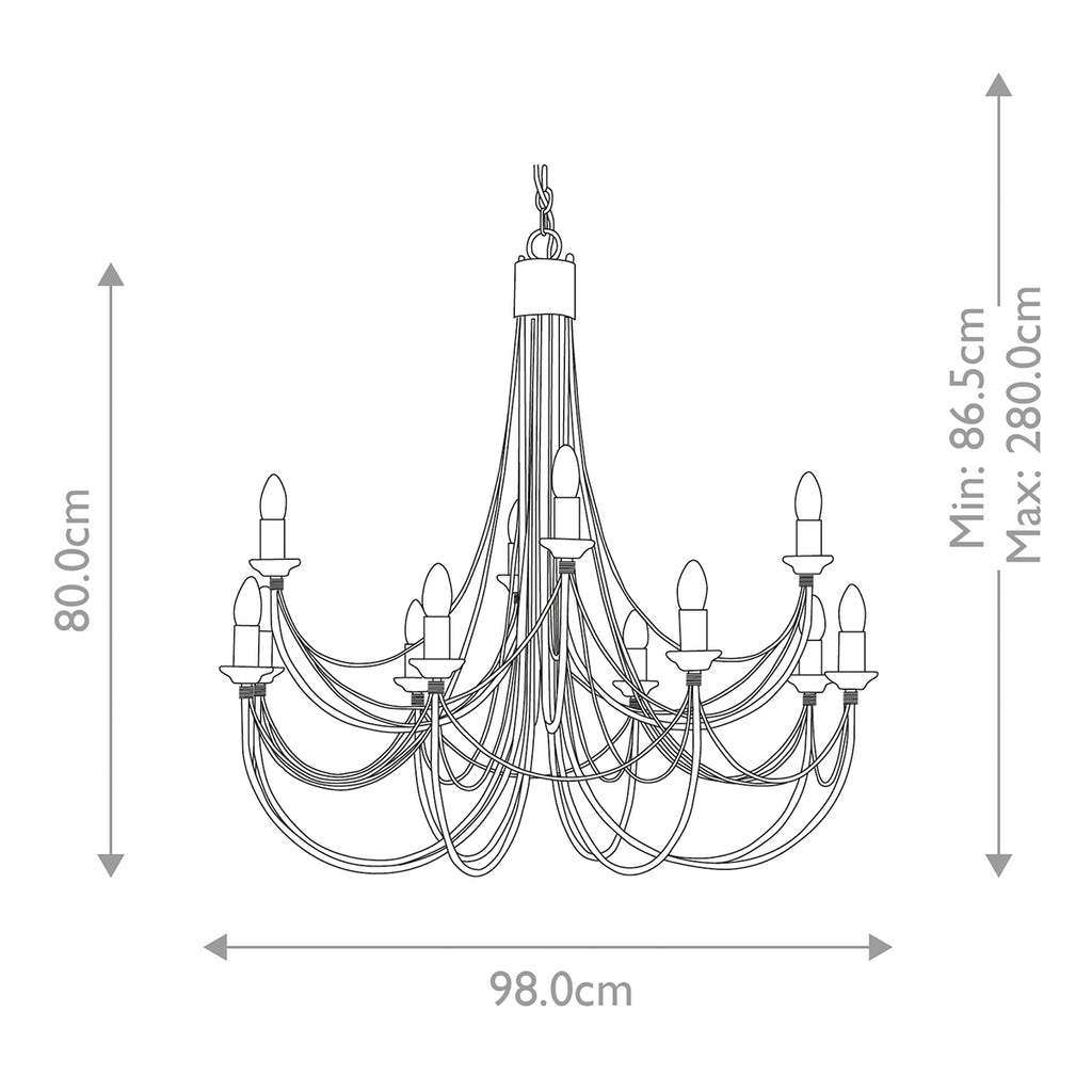 Pendelleuchte Carisbrooke (schwarz) 12x - Elstead Lighting