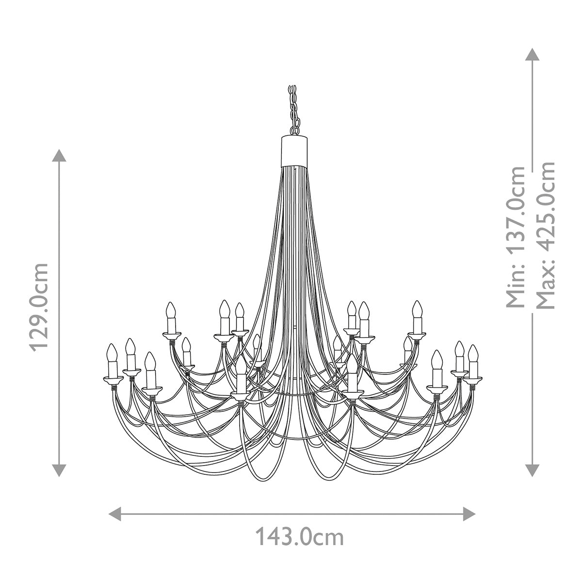 Pendelleuchte Carisbrooke (schwarz) 18x - Elstead Lighting