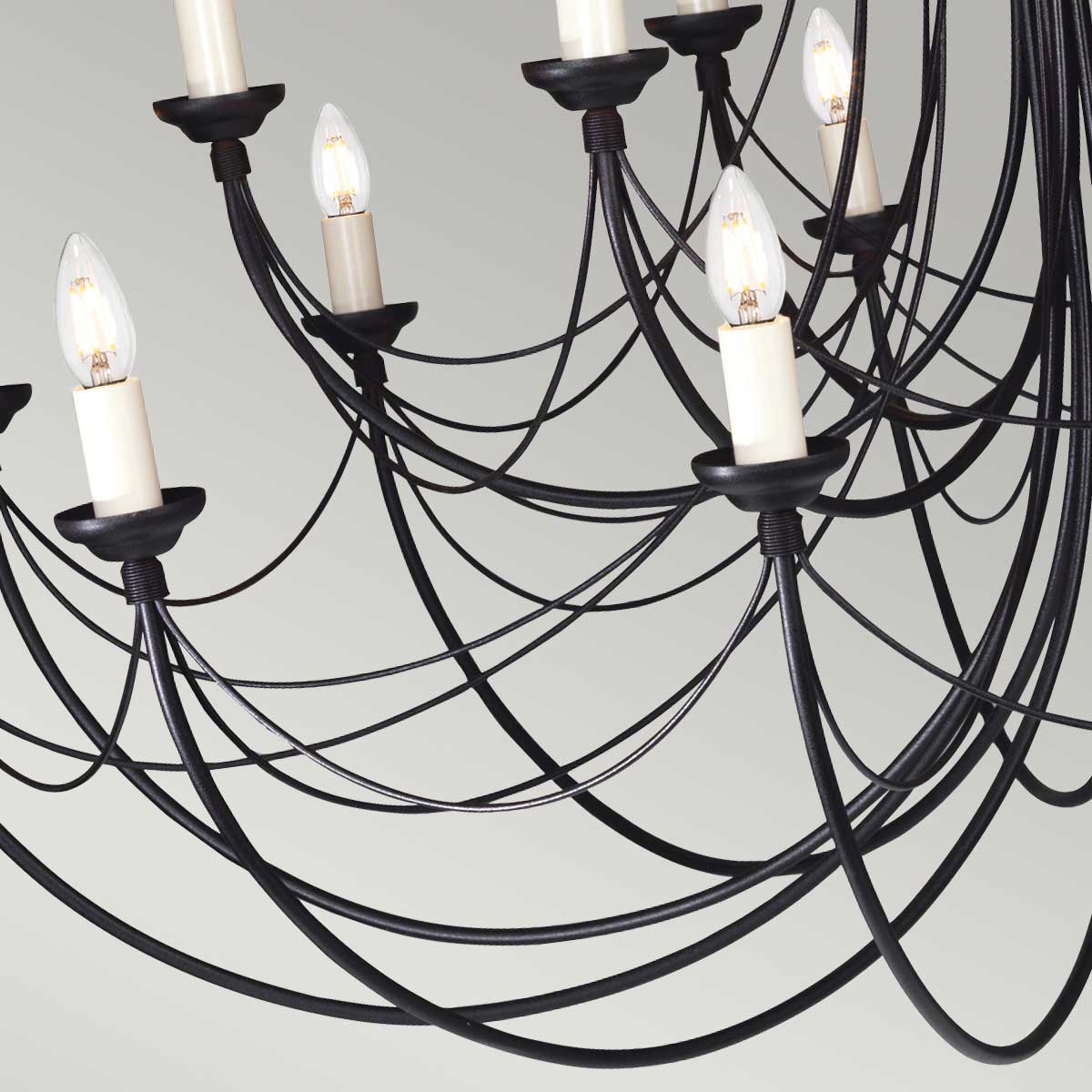 Pendelleuchte Carisbrooke (schwarz) 18x - Elstead Lighting