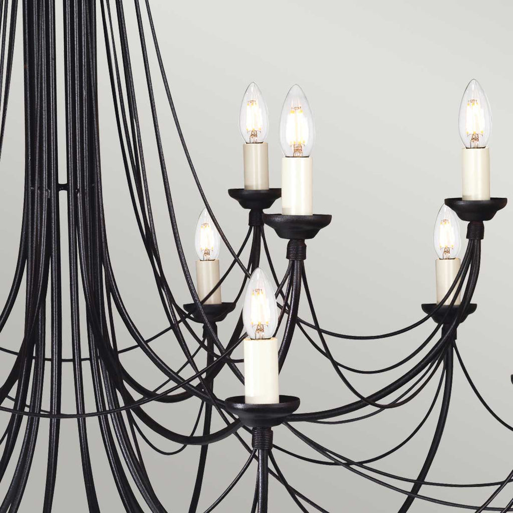 Pendelleuchte Carisbrooke (schwarz) 18x - Elstead Lighting