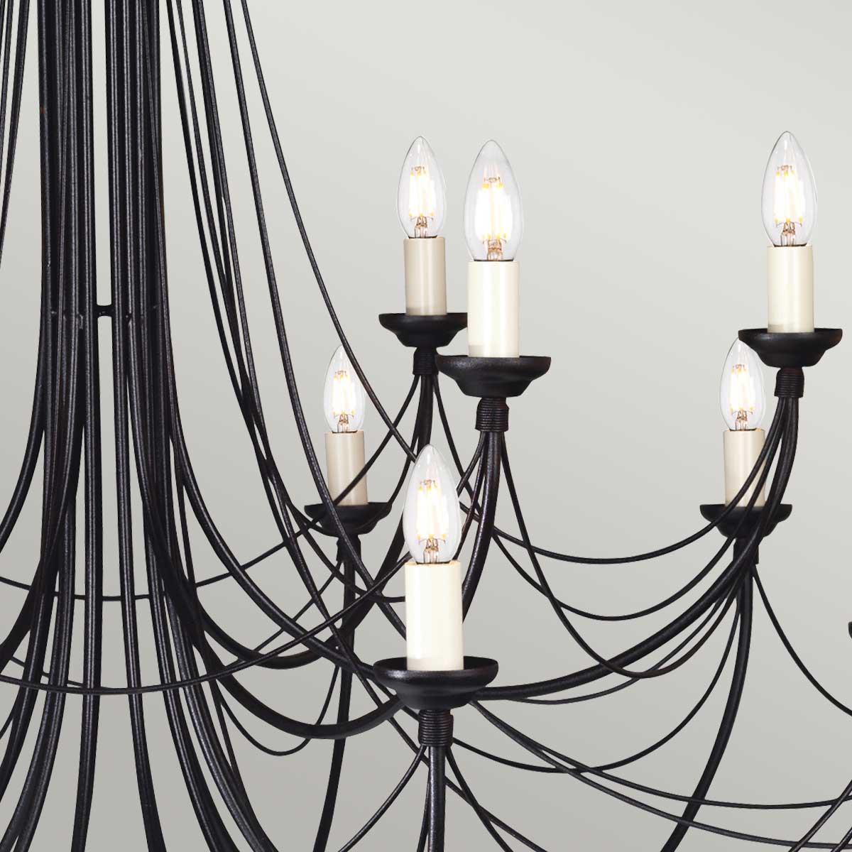 Pendelleuchte Carisbrooke (schwarz) 18x - Elstead Lighting