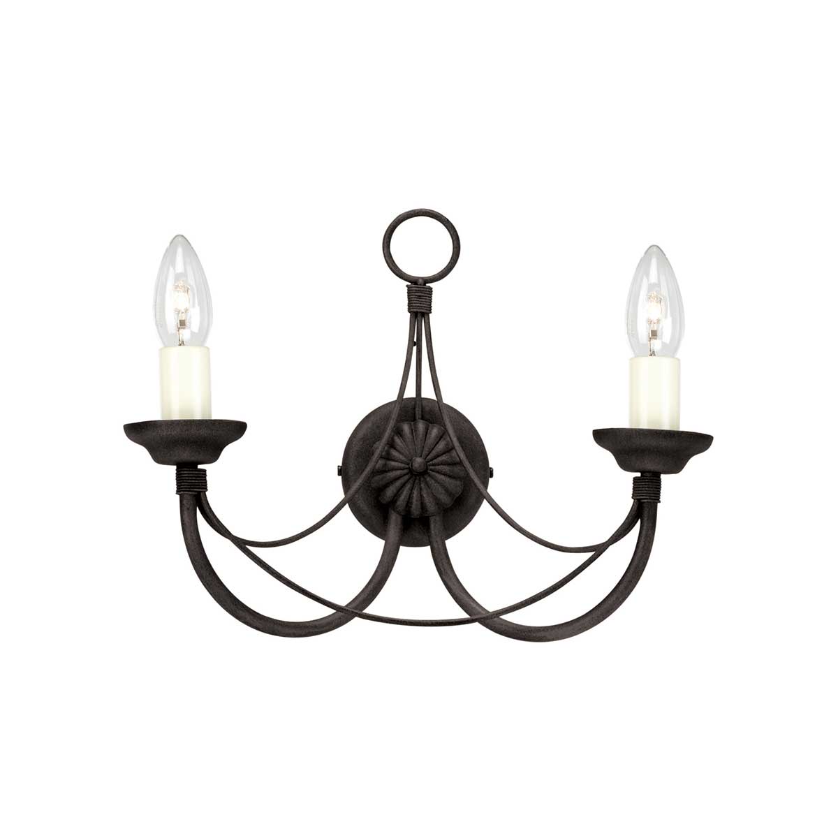Wandleuchte Carisbrooke (schwarz) 2x - Elstead Lighting