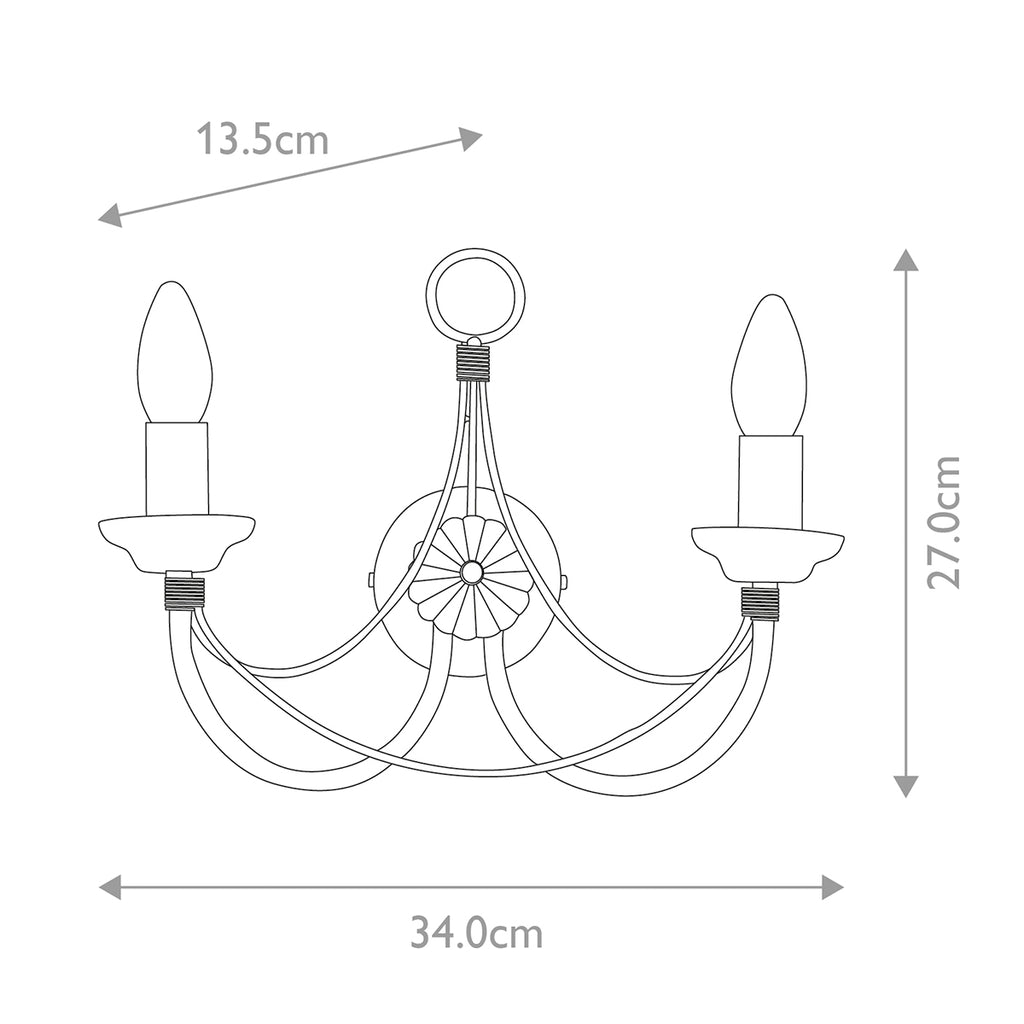 Wandleuchte Carisbrooke (schwarz) 2x - Elstead Lighting