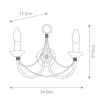 Wandleuchte Carisbrooke (schwarz) 2x - Elstead Lighting