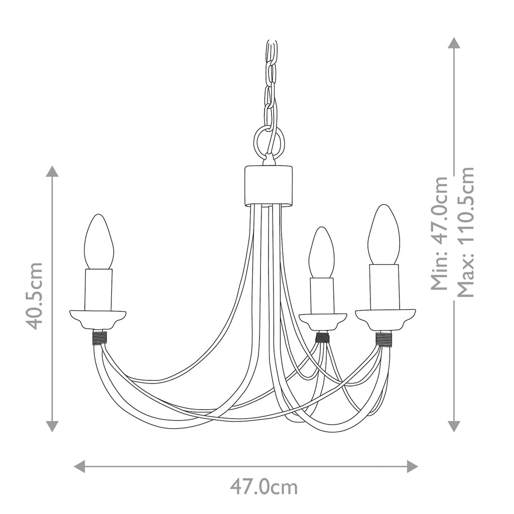 Pendelleuchte Carisbrooke (schwarz) 3x - Elstead Lighting