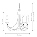 Pendelleuchte Carisbrooke (schwarz) 3x - Elstead Lighting